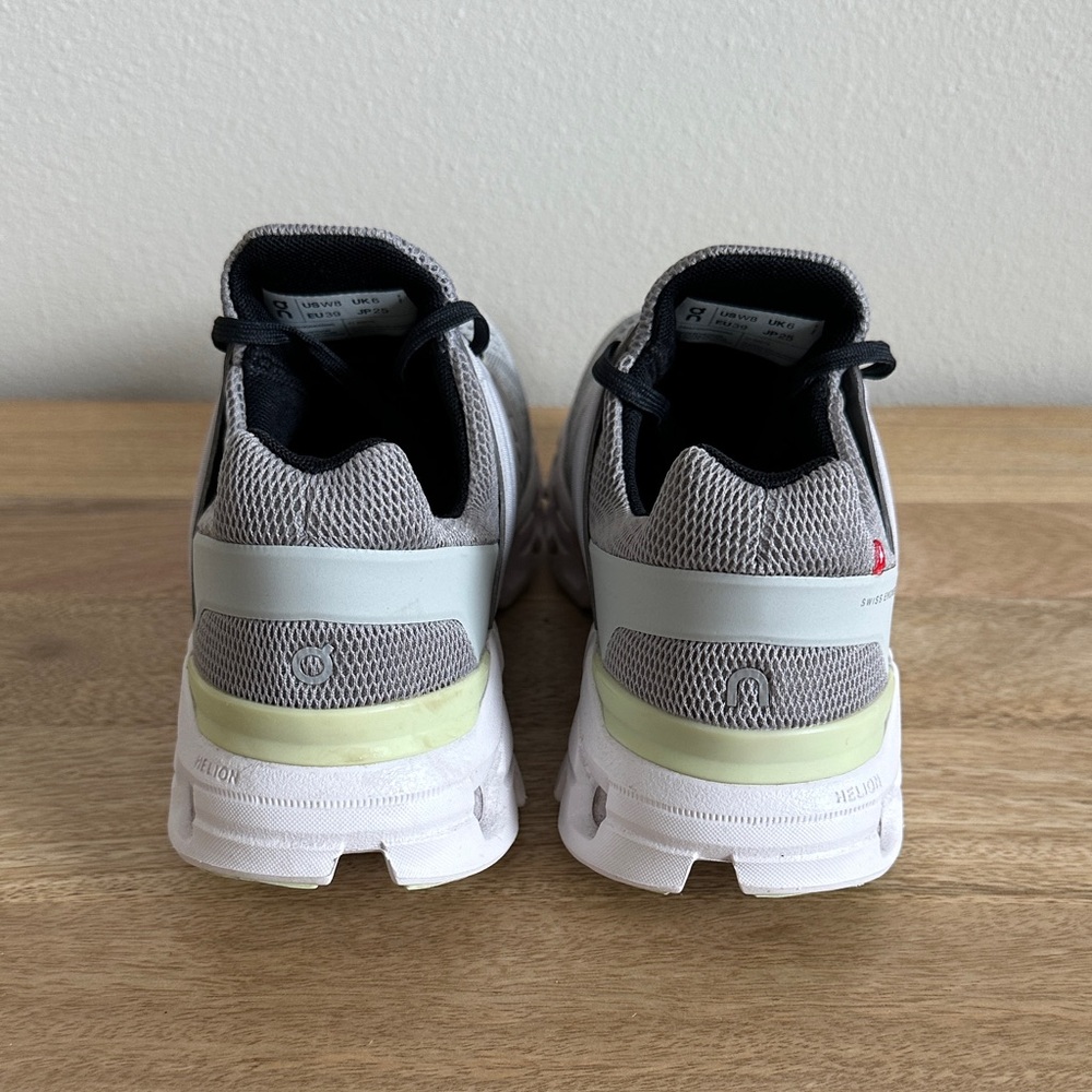 On Running Women's Gray & Light Green Cloudflow Athletic Shoes - Picture 3 of 3